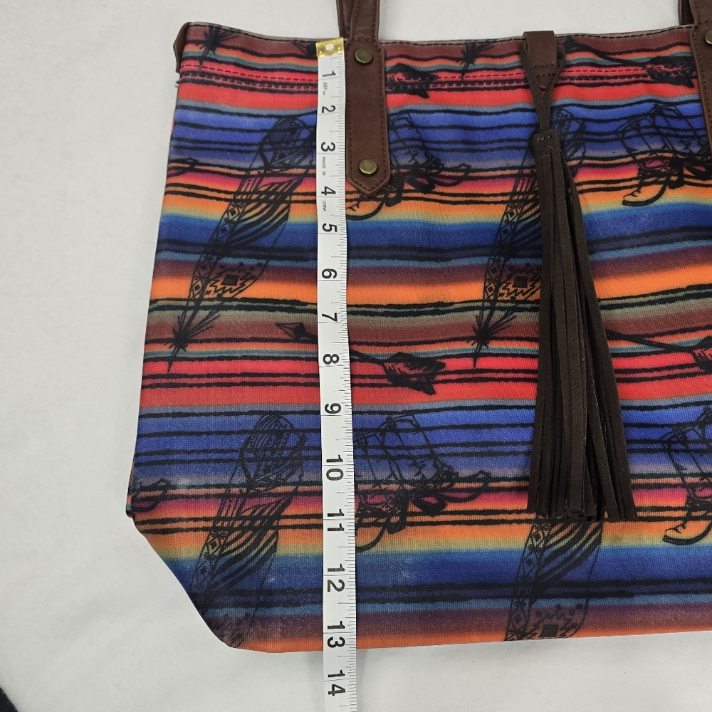 Catchfly Western Multi-color Tote Shoulder Bag - Picture 12 of 15